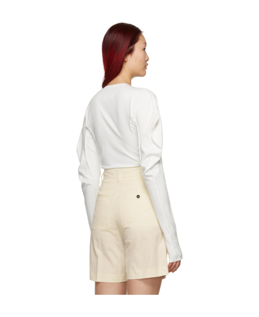 Low Classic Puff-shoulder Logo Band Shirt In White