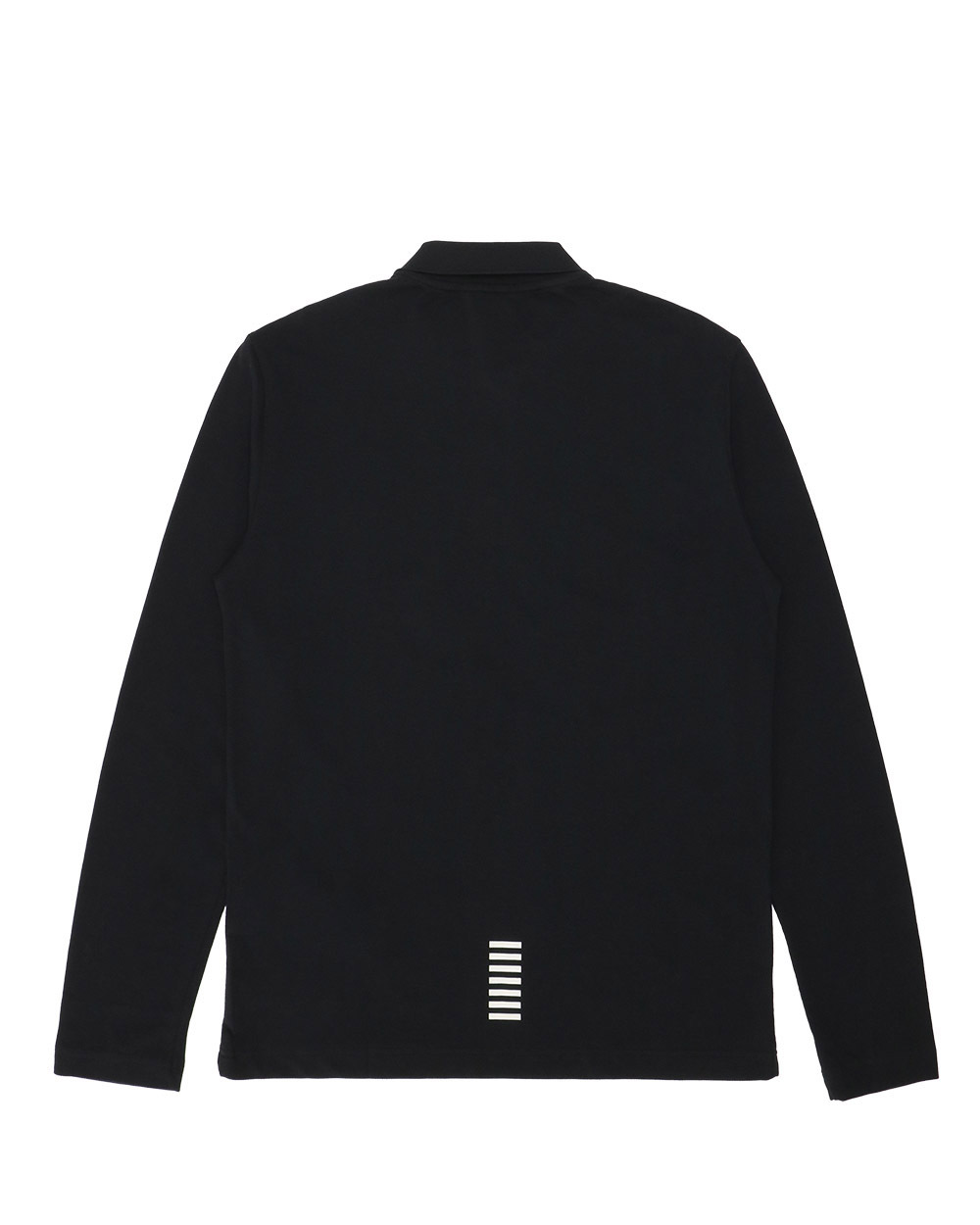 Ea7 Logo Printed Polo Shirt In Black