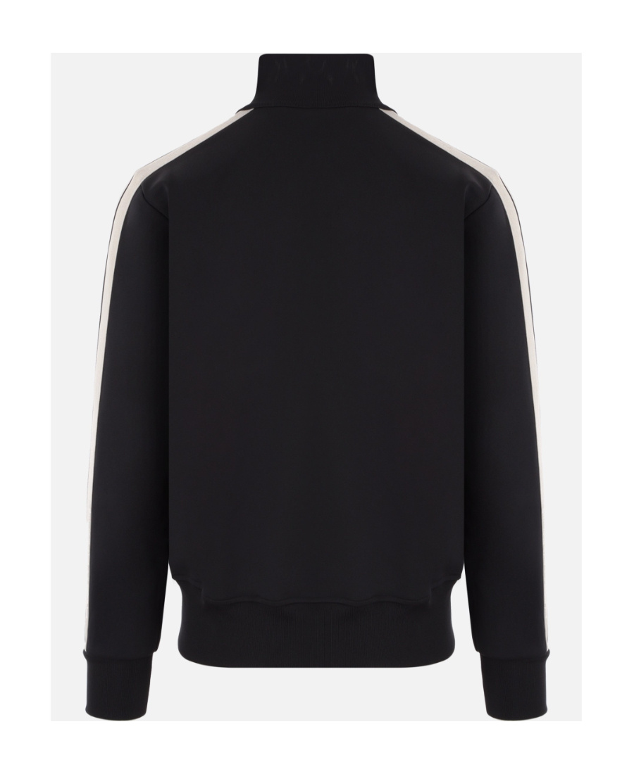 Shop Palm Angels Logo-print Side-stripe Track Jacket In Black