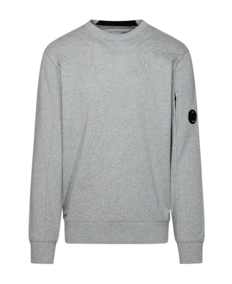 Shop C.p. Company Crewneck Long-sleeved Sweatshirt In Gray