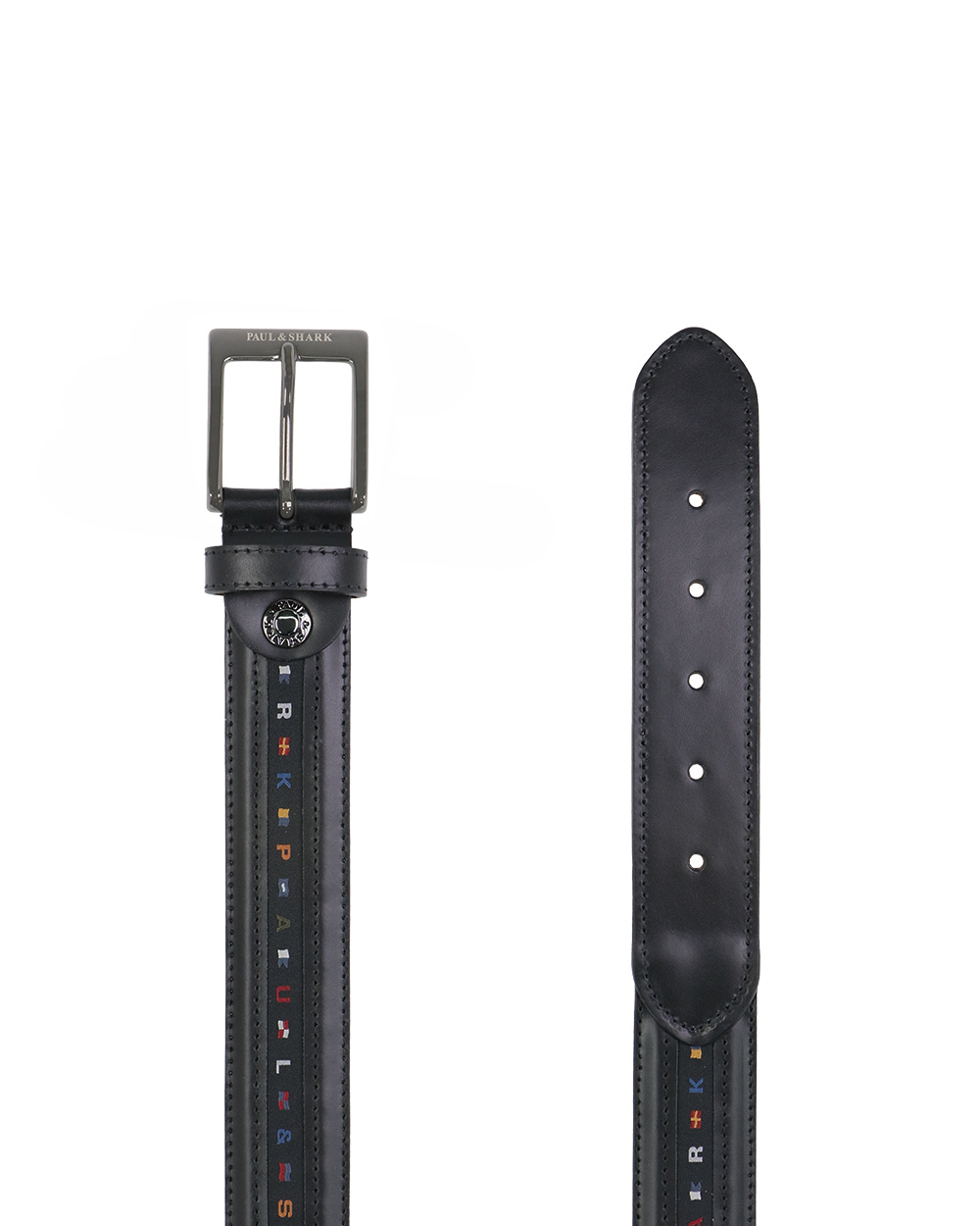 Paul & Shark Logo Belt In Black
