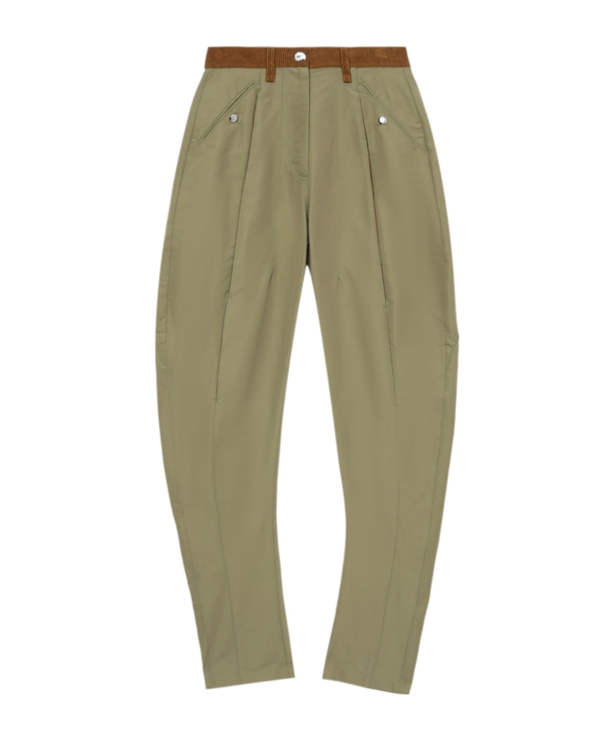 Kiko Kostadinov Pleat-detailing Tapered Trousers In Brown