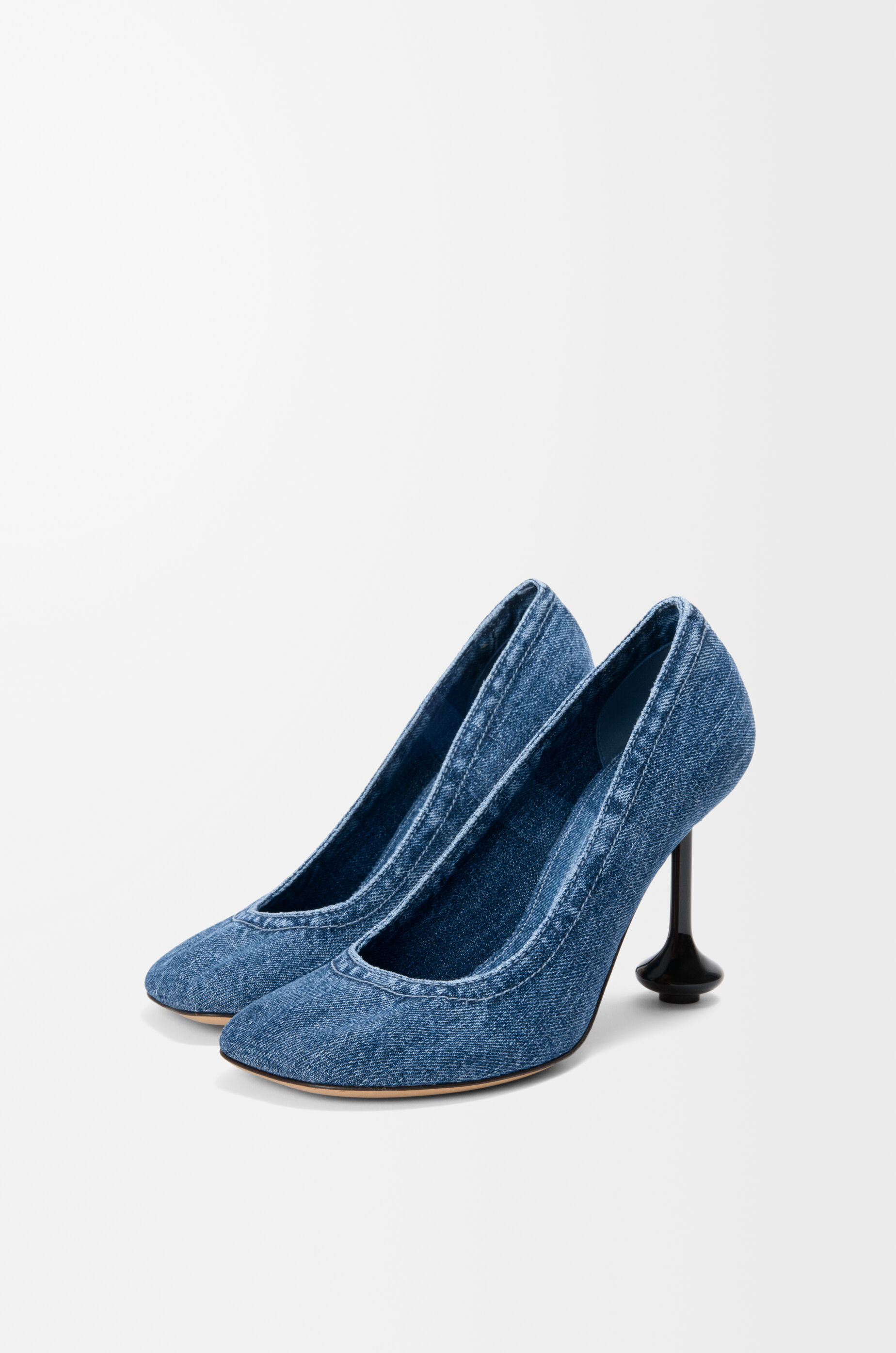 Loewe Toy Denim Drop Stiletto Pumps In Blue