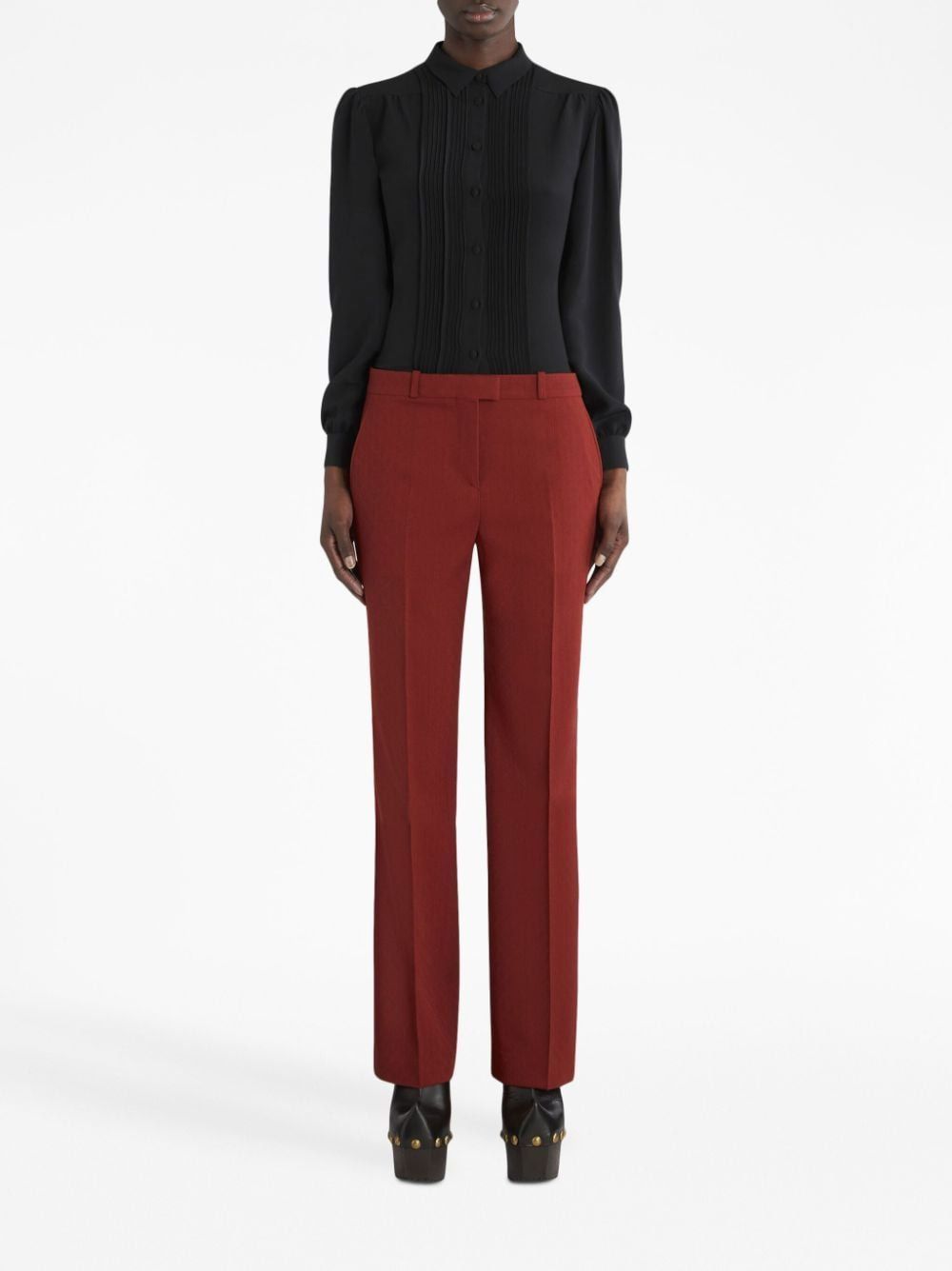 ETRO WOOL JACQUARD TROUSERS