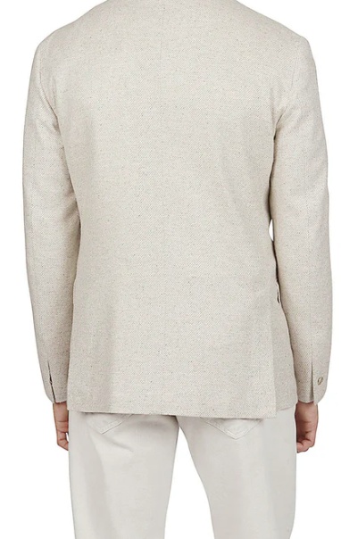 Eleventy Long-sleeved Suit Coat In White