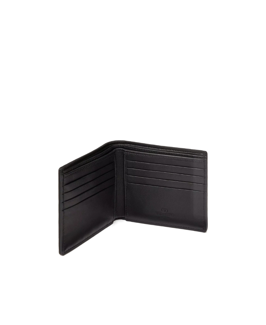 Valentino Toile Iconographe Bi-fold Wallet In Black