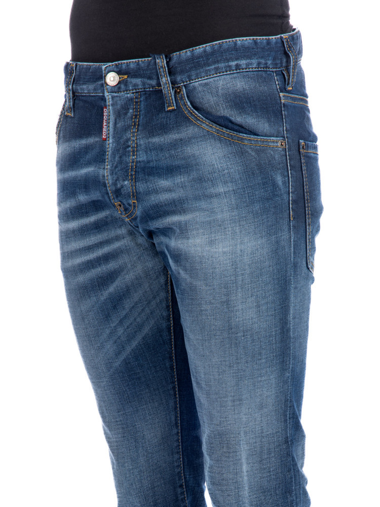 Dsquared2 Stonewashed Slim-leg Jeans In Blue