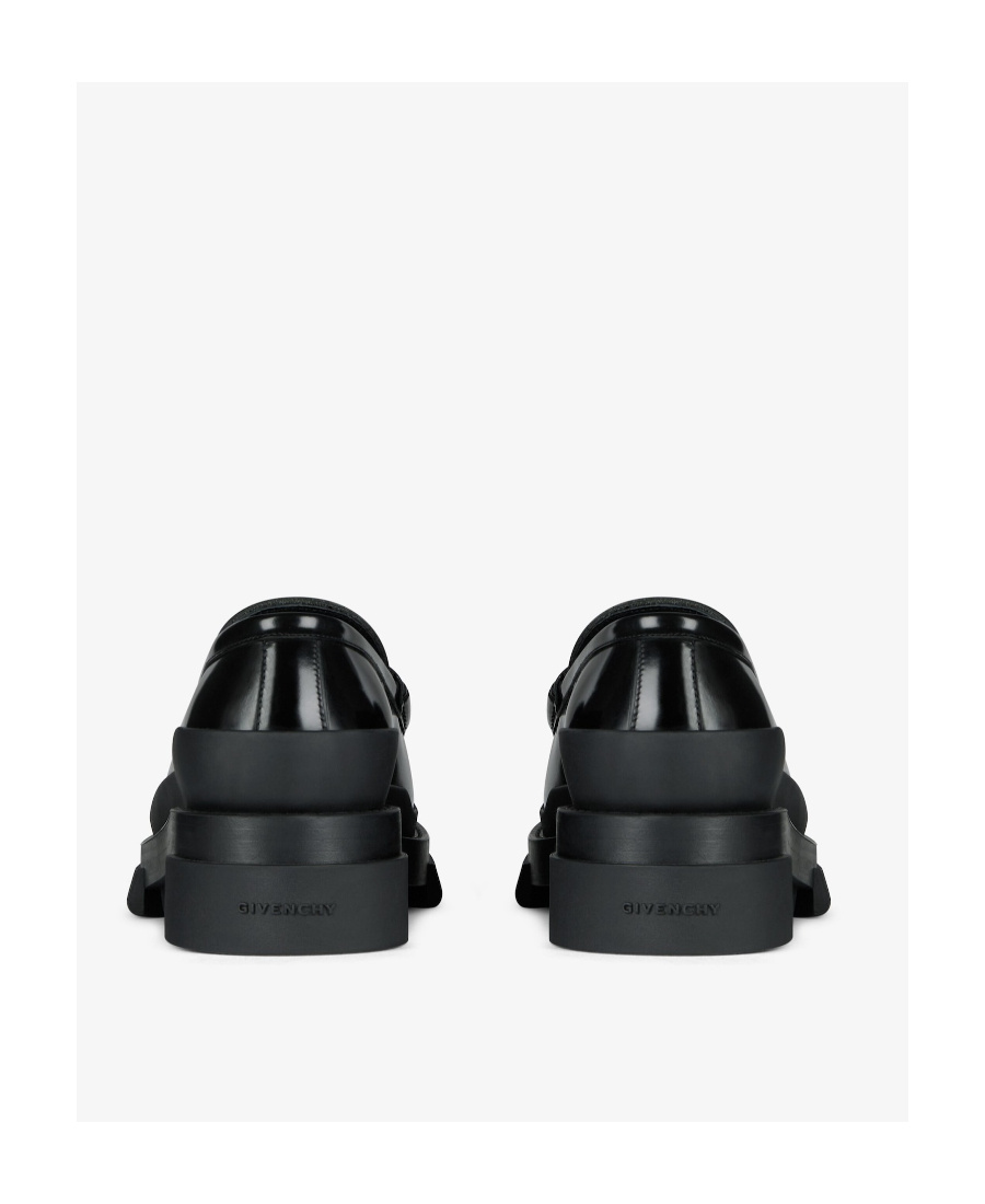 Givenchy Embossed-logo Loafers In Black