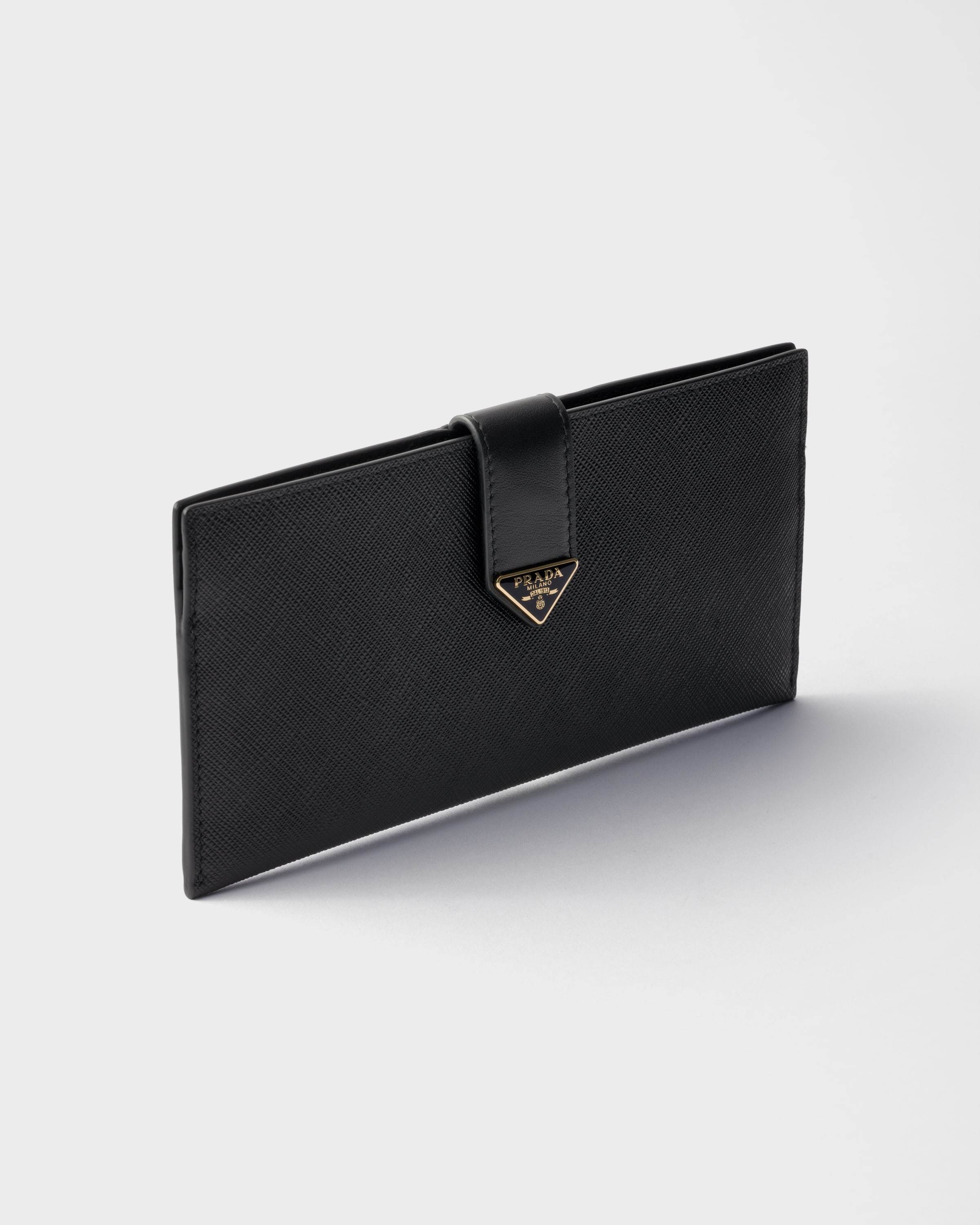 Prada Triangle-logo Wallet In Black