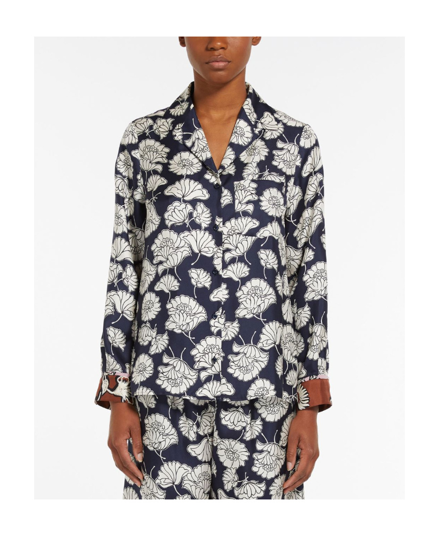 Weekend Max Mara Long-sleeved Printed Shirt In Black