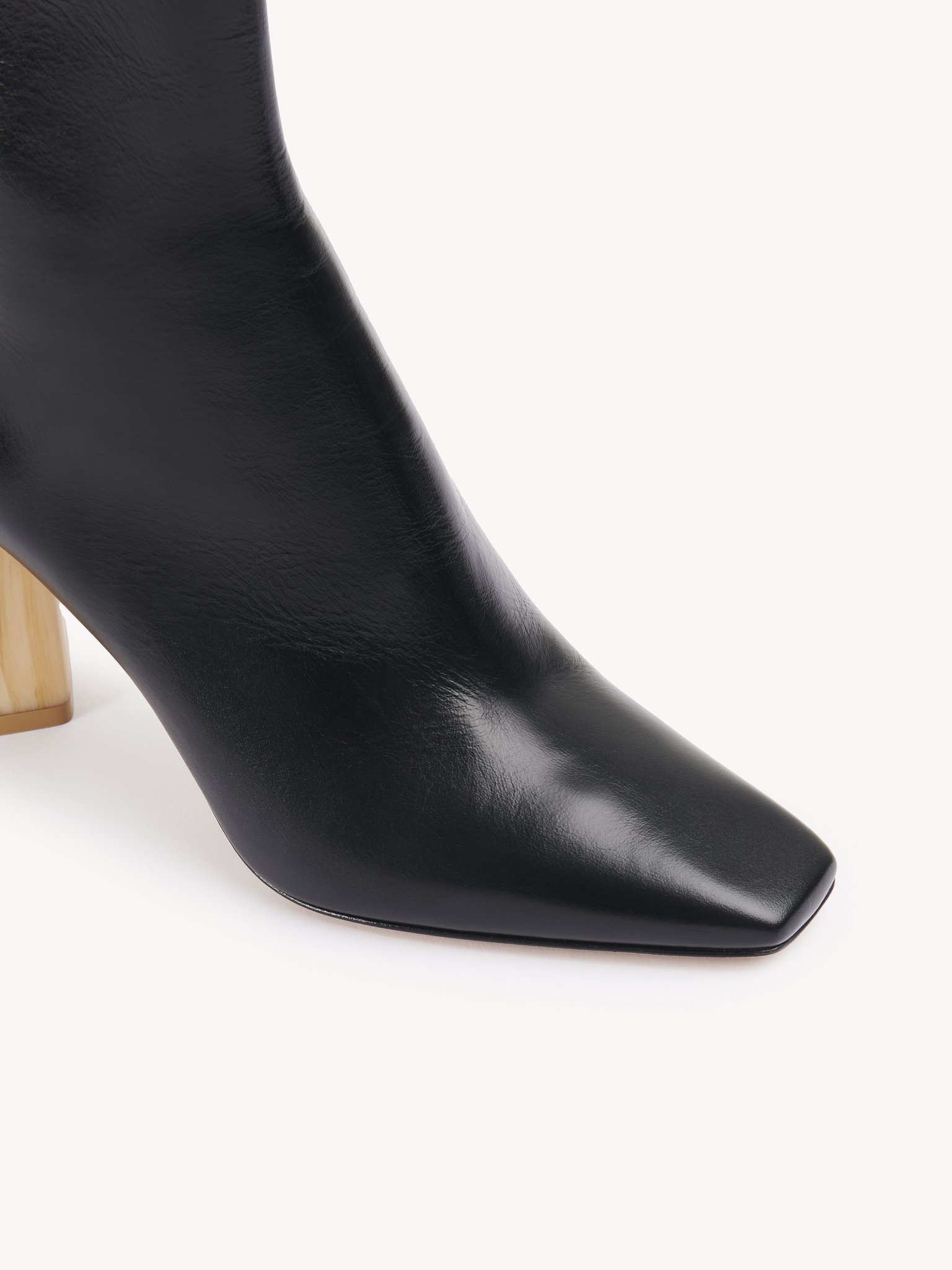 Chloé Bottines À Talon Georgia Femme Noir Taille 38 100% Cuir D'agneau In Black