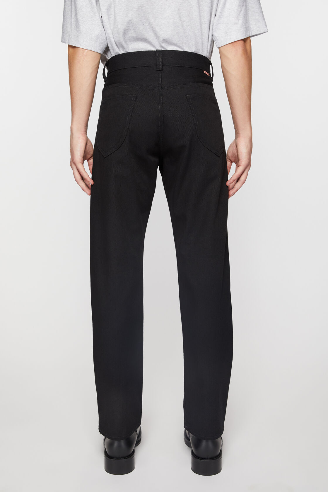 Shop Acne Studios High-waist Straight-leg Trousers In Black