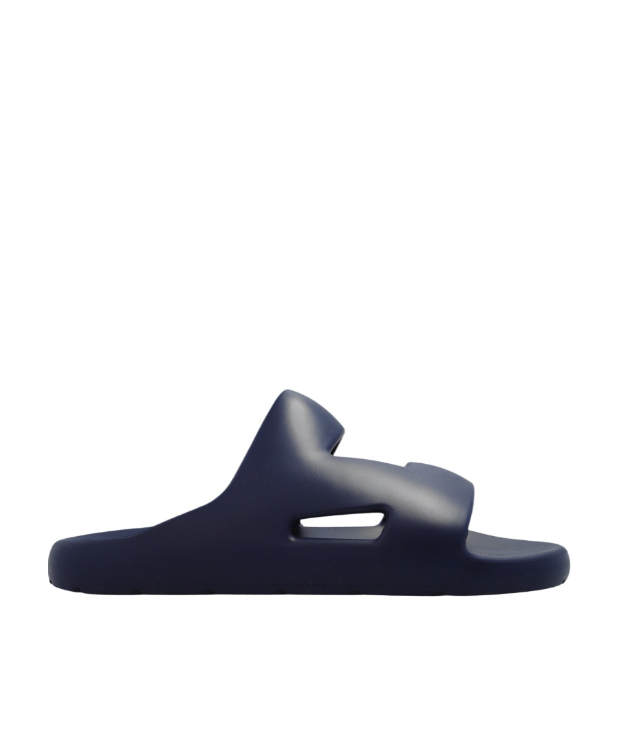 Bottega Veneta Logo Slippers In Blue