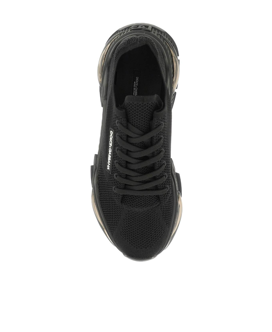 Dolce & Gabbana Daymaster Stretch-knit Sneakers In Black