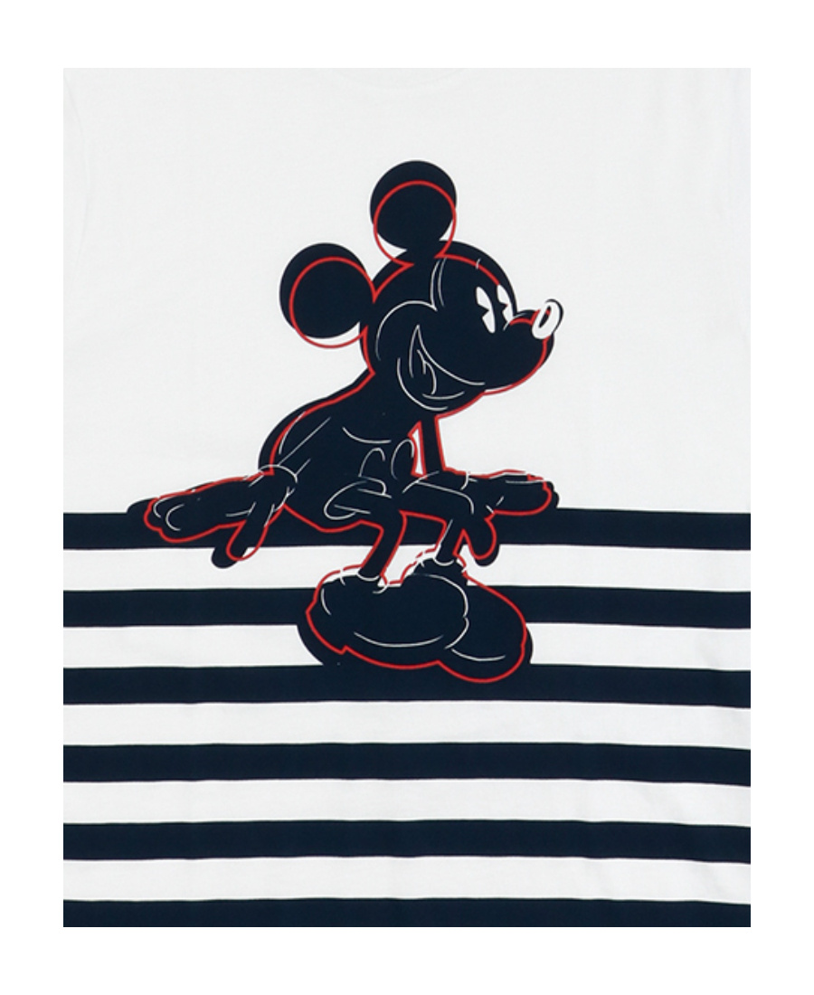 ARMANI JEANS ROUND COLLAR STRIPED T-SHIRT