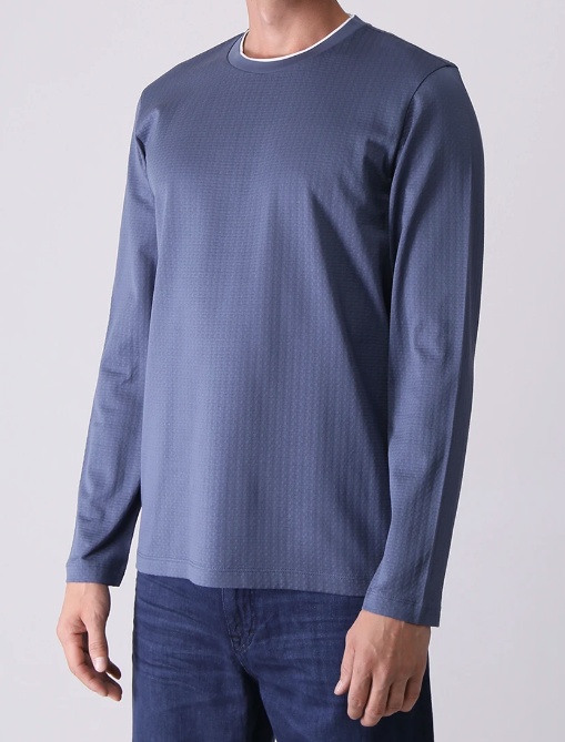 Hugo Boss Long-sleeved T-shirt In Gray