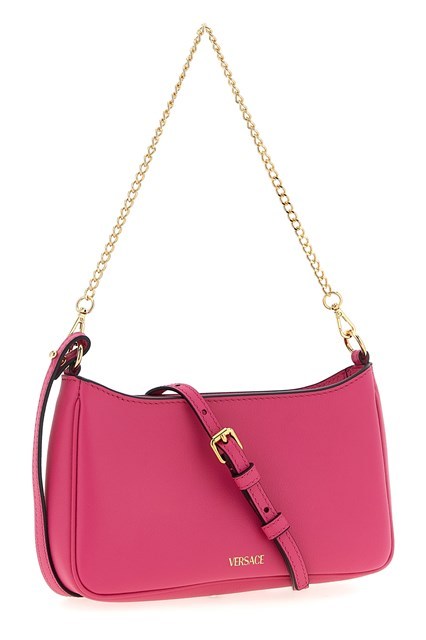 Versace La Medusa Calf-leather Crossbody Bag In Pink
