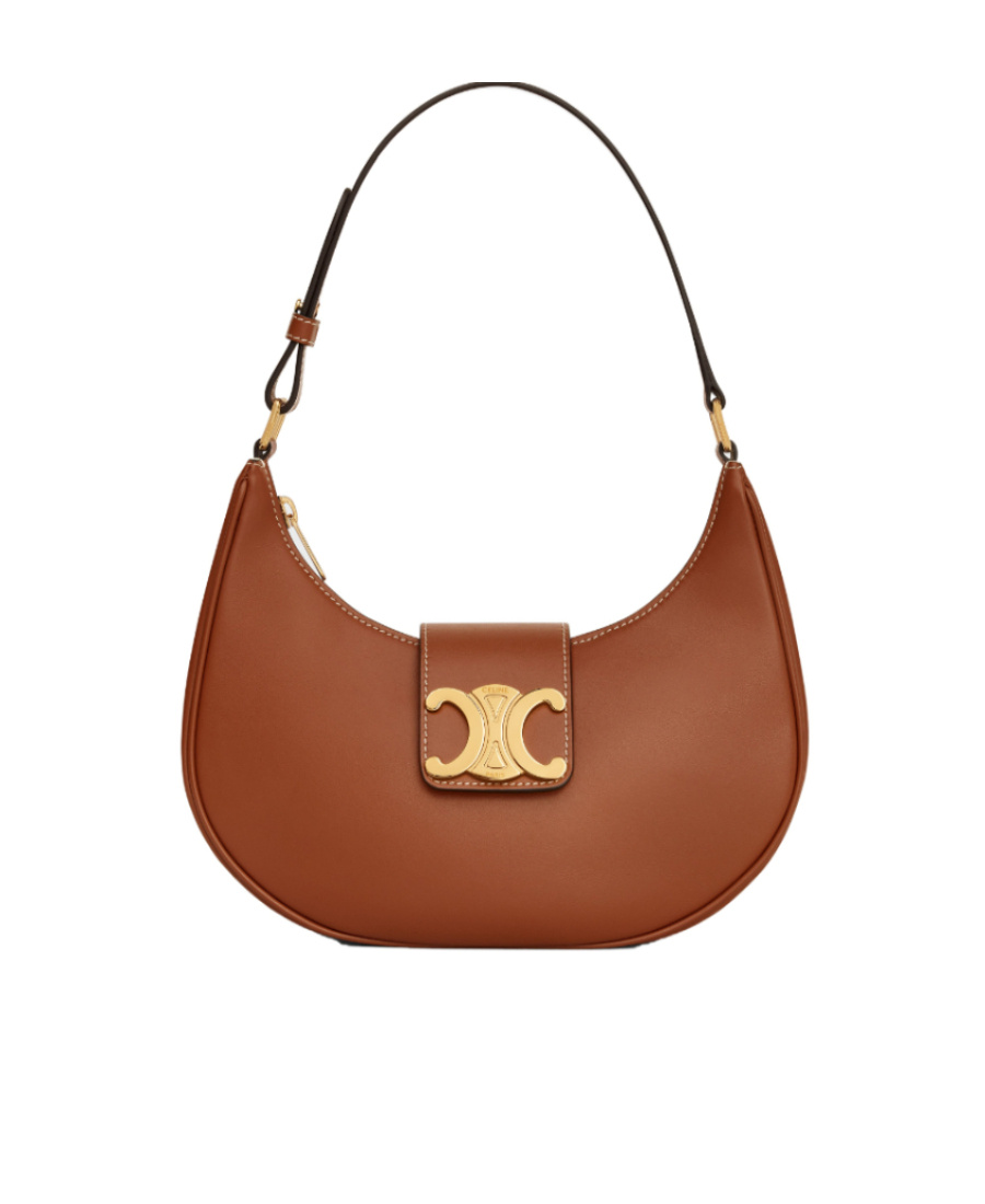 Celine Ava Triomphe Handbag In Brown