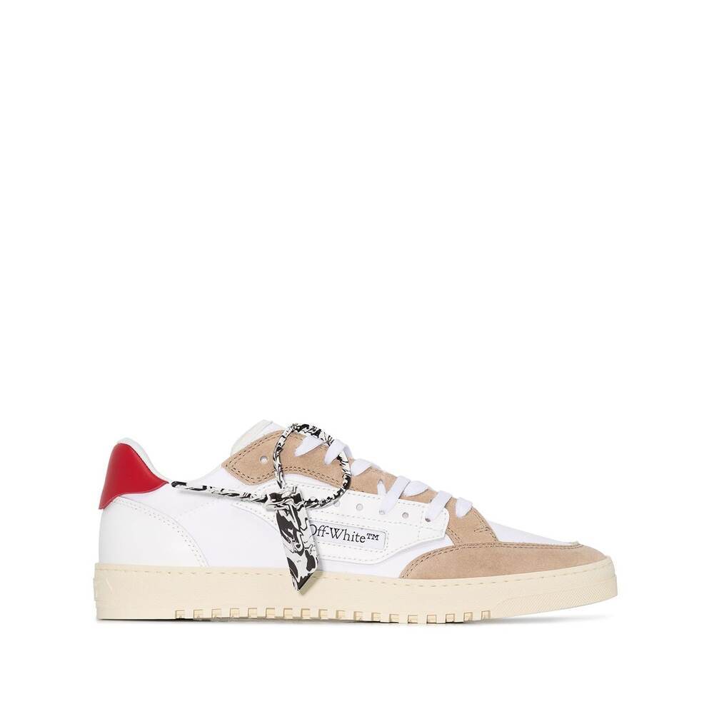 Off-white Multicolor Leather And Fabric 5.0 Sneakers In Nude