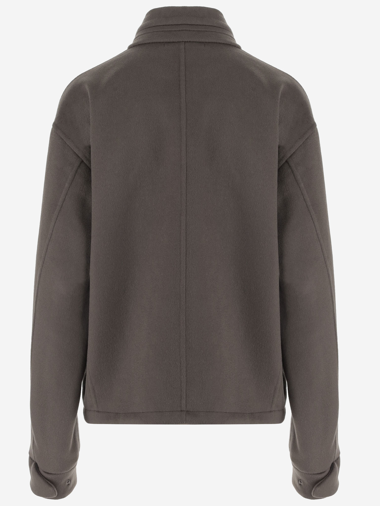 Giorgio Armani Flap-pocket Cashmere-blend Jacket In Brown