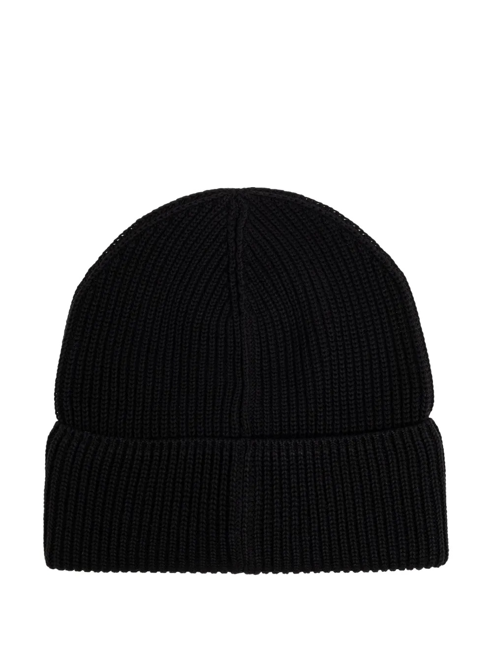 Moncler Ribbed Texture Wool Hat Winter Style In Black