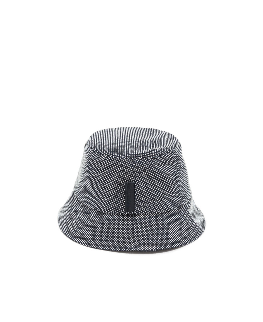 Jw Anderson Hotfix Denim Bucket Hat In Black