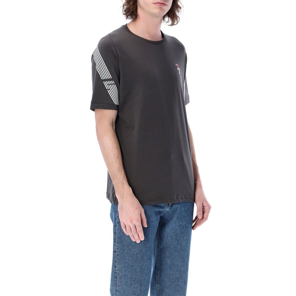 Ea7 Graphic Sleeve T-shirt In Black