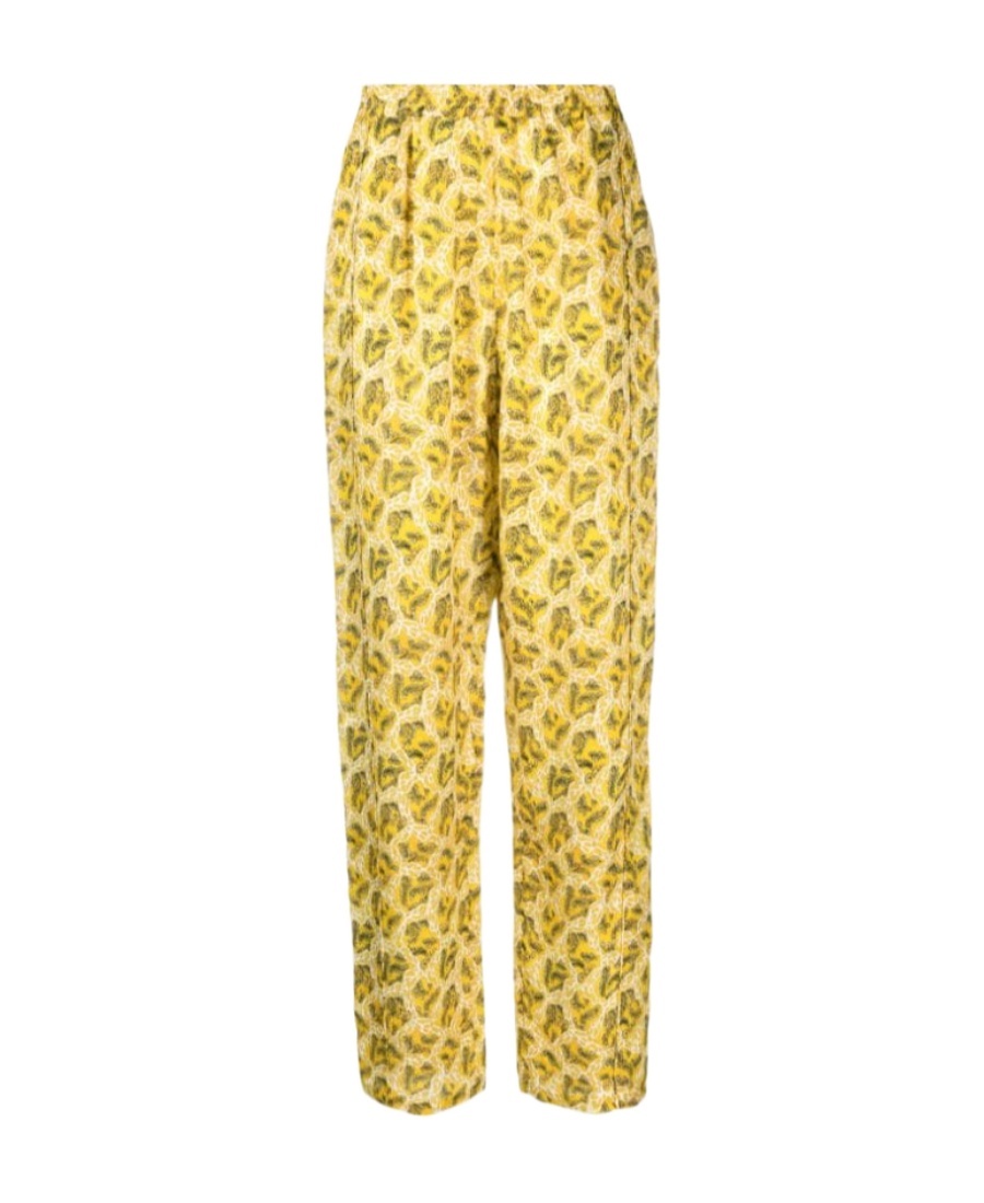 Isabel Marant Mustard High-rise Printed Trousers For Women In Yellow