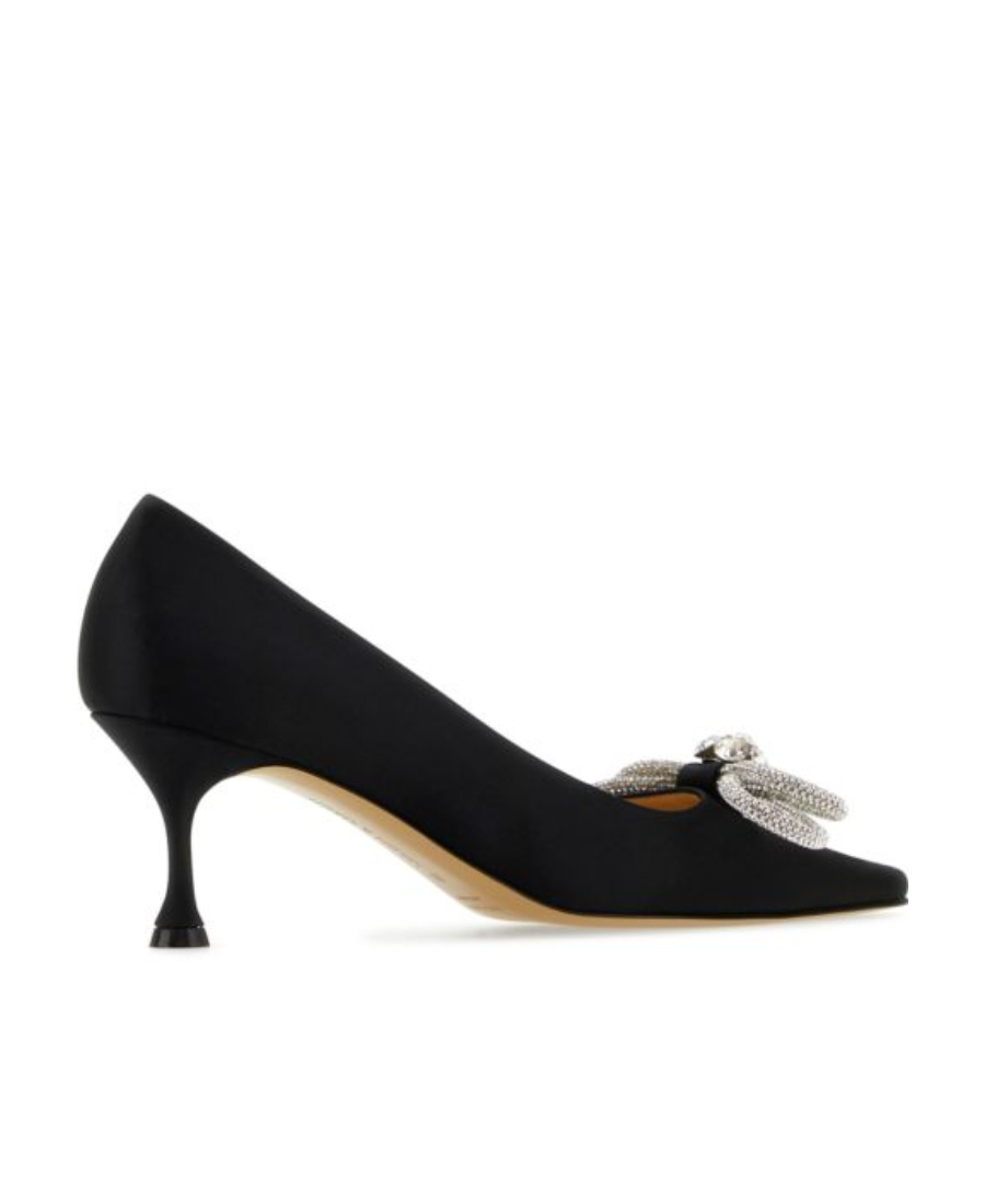 Machmach Double Bow 70mm Leather Pumps In Black
