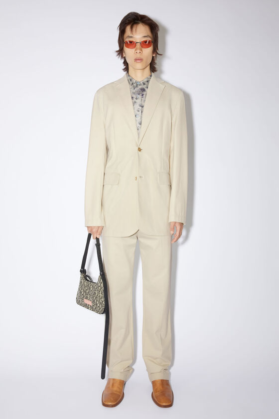 Acne Studios Single-breasted Lightweight Blazer In Nude
