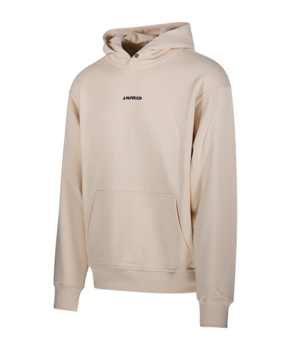 A Paper Kid Logo-embroidered Hoodie In Nude