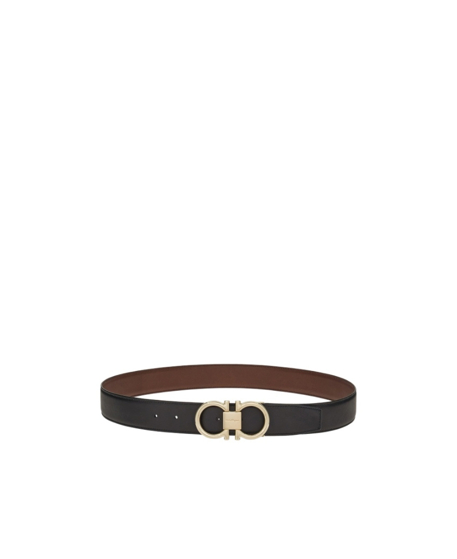 Ferragamo Salvatore Reversible Belt In Black