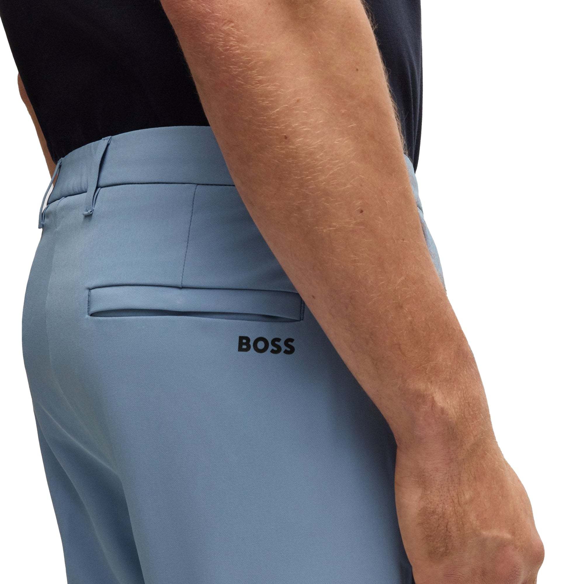 Hugo Boss Slim-fit Chinos In Stretch-cotton Gabardine In Blue