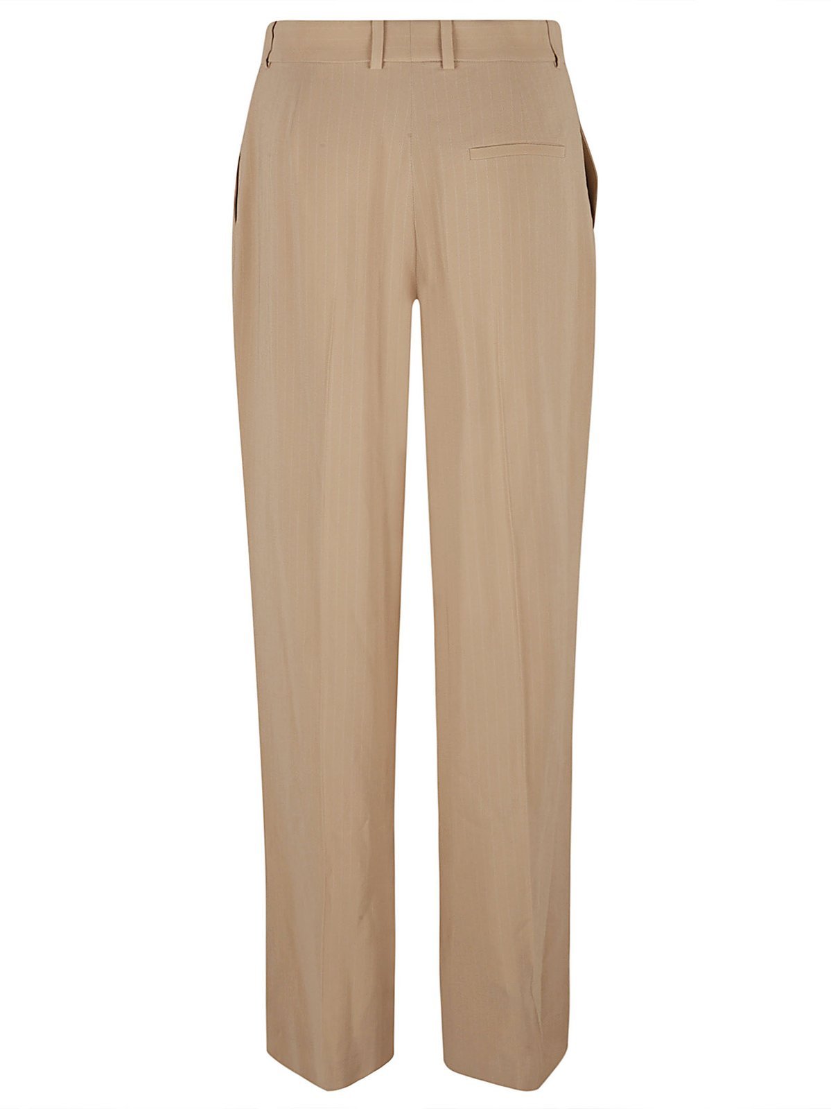 Loro Piana High-waisted Flared Trousers In Nude
