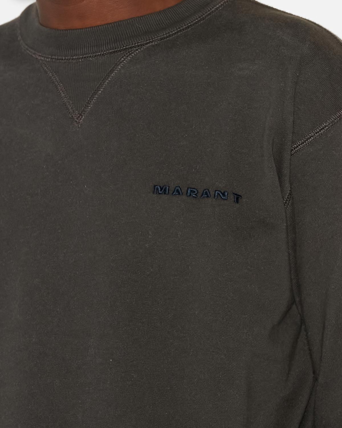Isabel Marant Marant Relaxed-fit Black Sweatshirt With Subtle Logo In Black