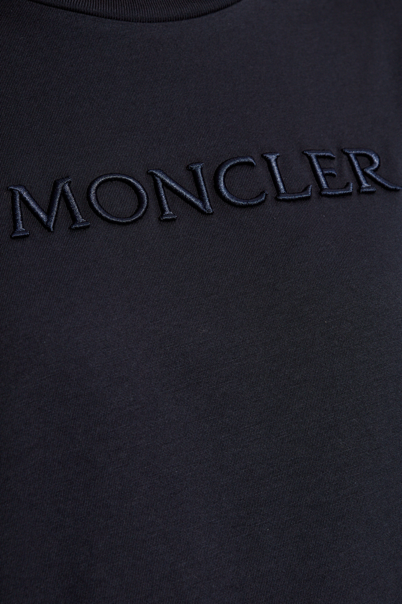 MONCLER MONCLER LOGO EMBROIDERED CREWNECK T-SHIRT