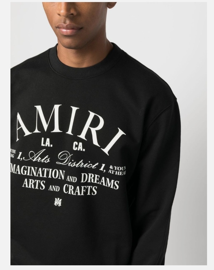 Amiri Arts District Cotton Sweatshirt In Black