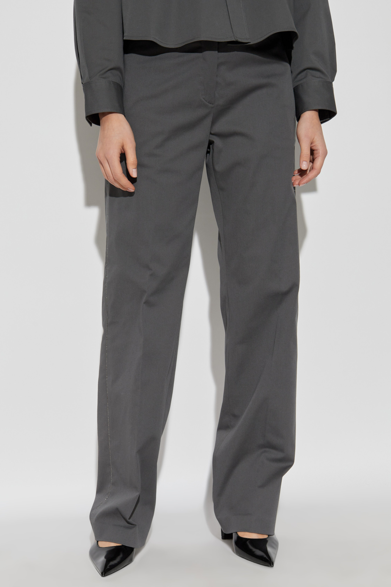 Fabiana Filippi Straight-leg Trousers In Black