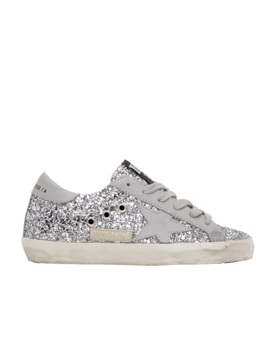 Golden Goose Ssense Exclusive Silver Super-star Sneakers In Gray