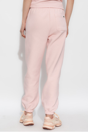 Lacoste Elastic Waist Sweatpants In Pink