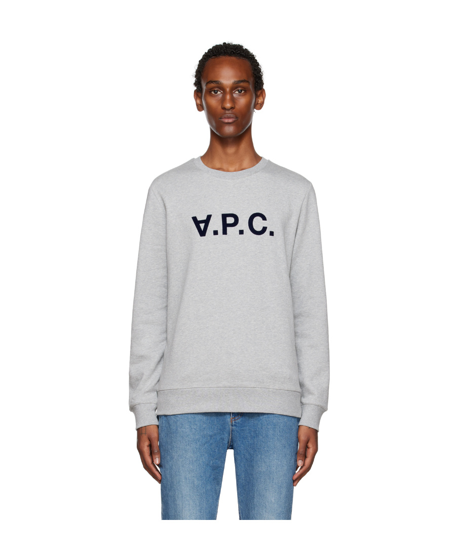 APC A.P.C. LOGO-PRINTED STRAIGHT HEM SWEATSHIRT