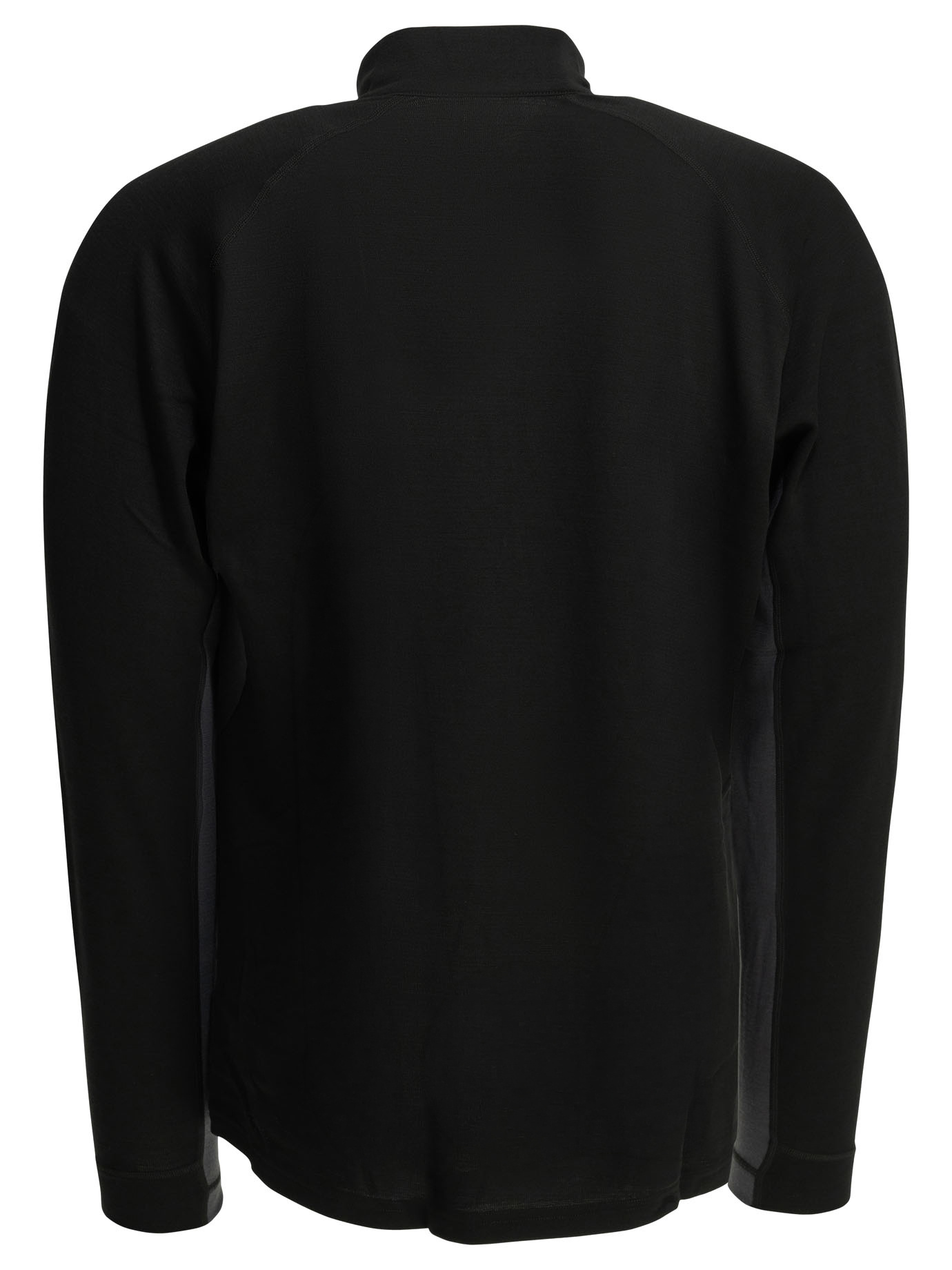 Montbell Plus Action Merino Wool Zip-up Sweater In Black