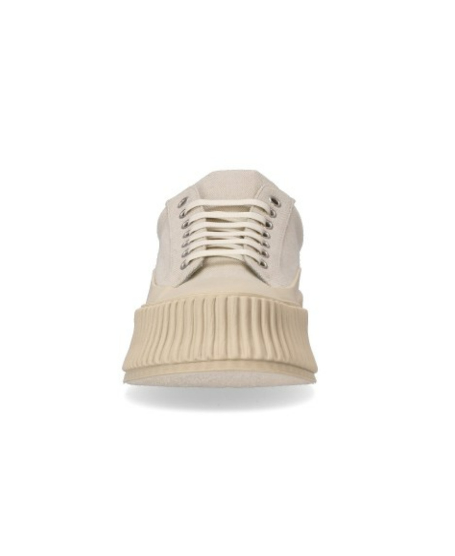Jil Sander Thick-soled Lace-up Casual Shoes In Neutral