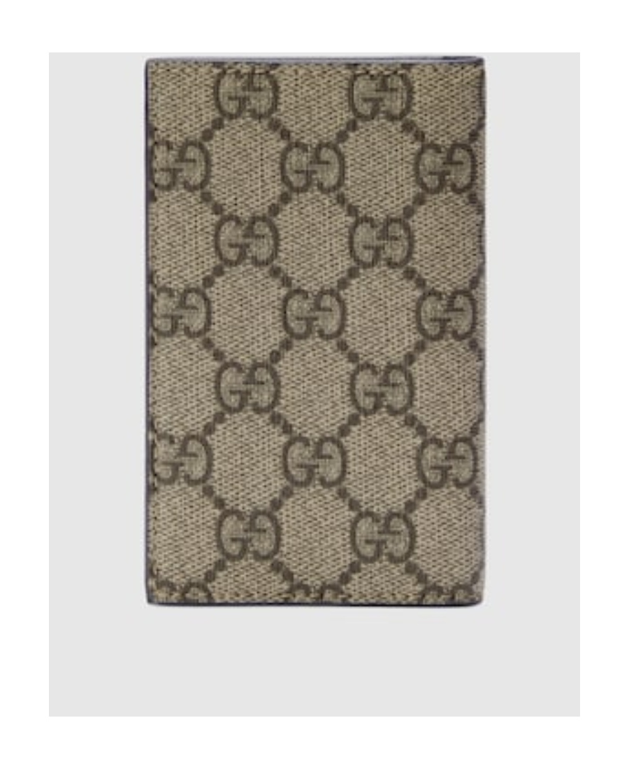 Gucci Gg Logo Plaque Monogrammed Cardholder In Nude