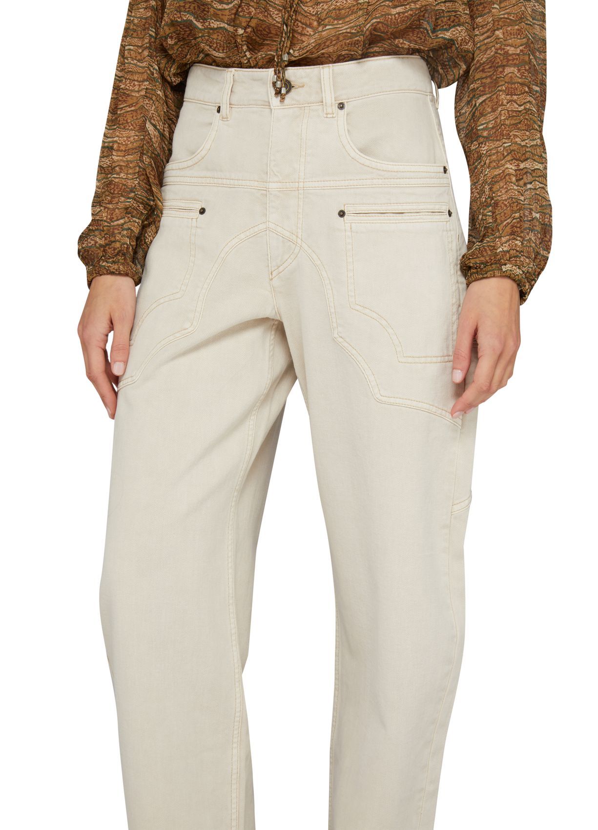 Isabel Marant Belt Loops Slacks In Nude