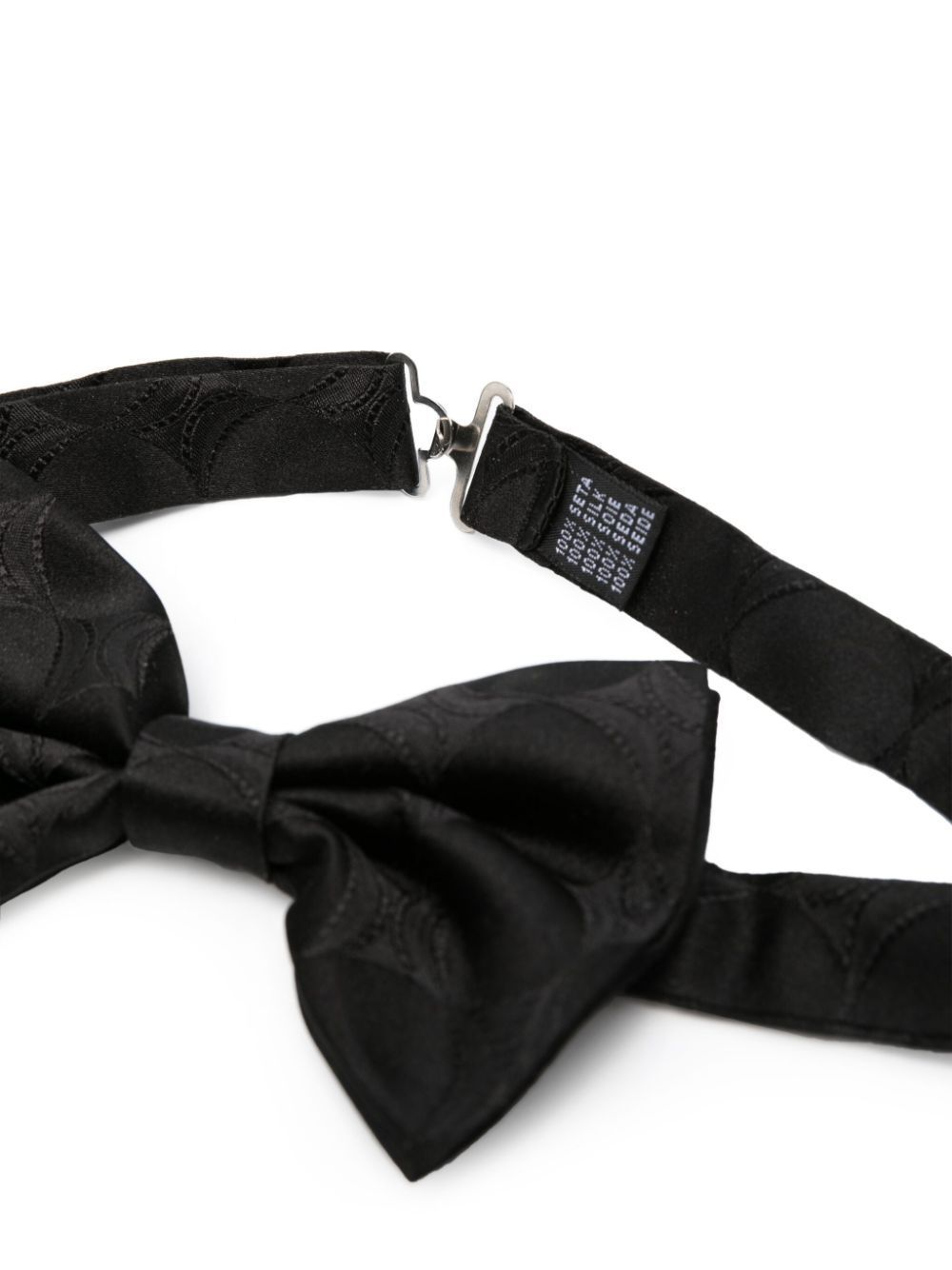 Shop Tagliatore Bow-detailing Silk Tie In Black