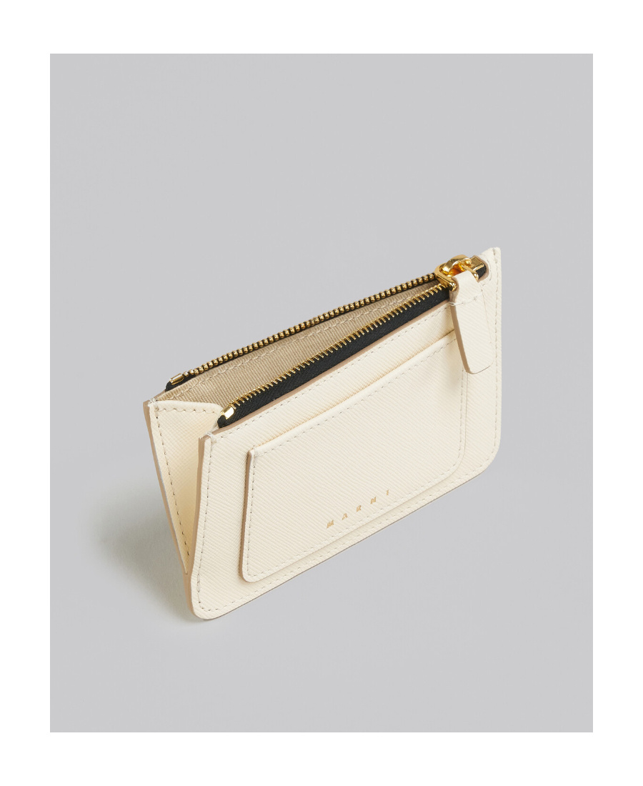 Marni Logo-print Leather Card Case In White