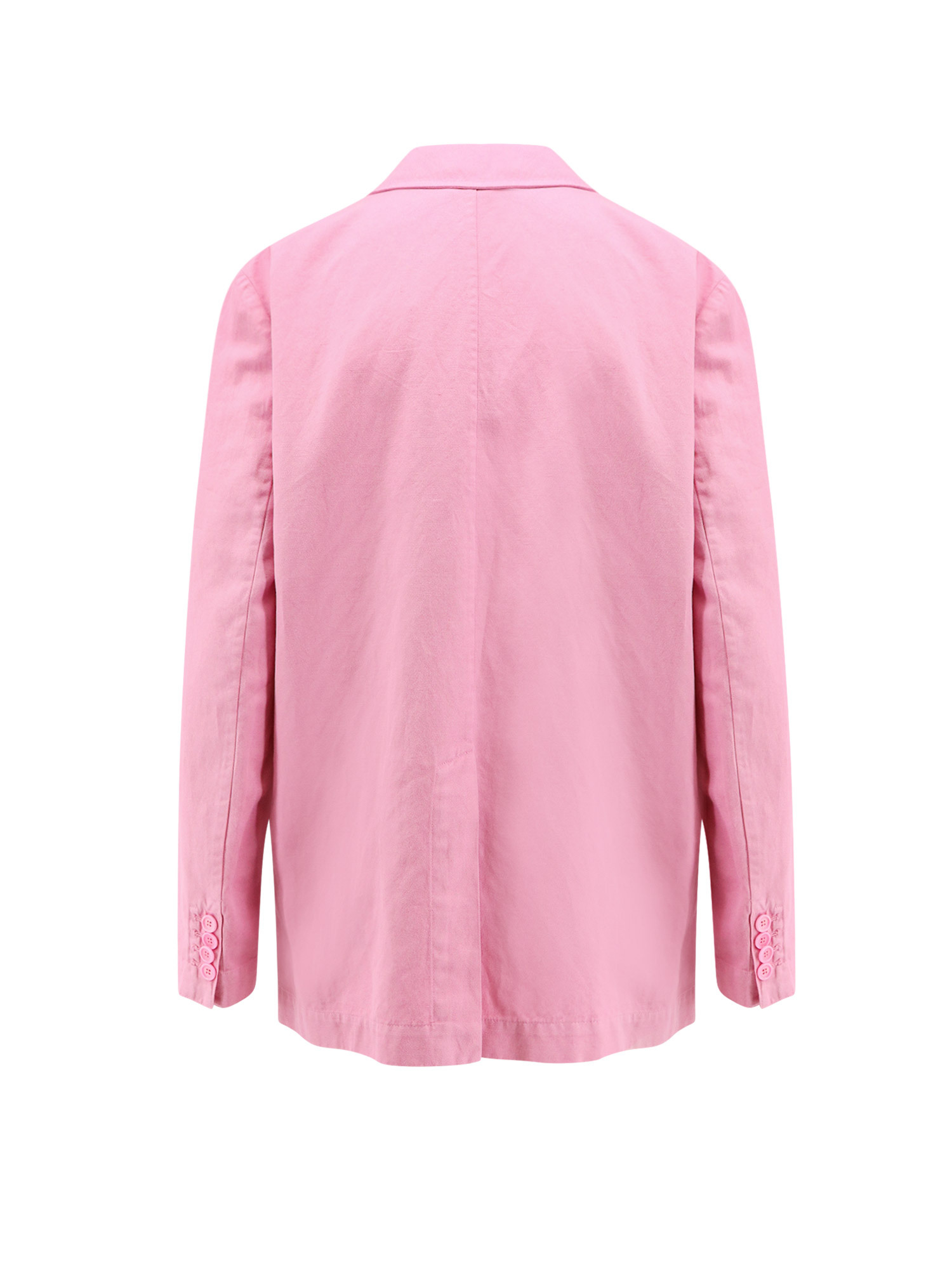 Aspesi Double Breasted Long Sleeve Blazer In Pink