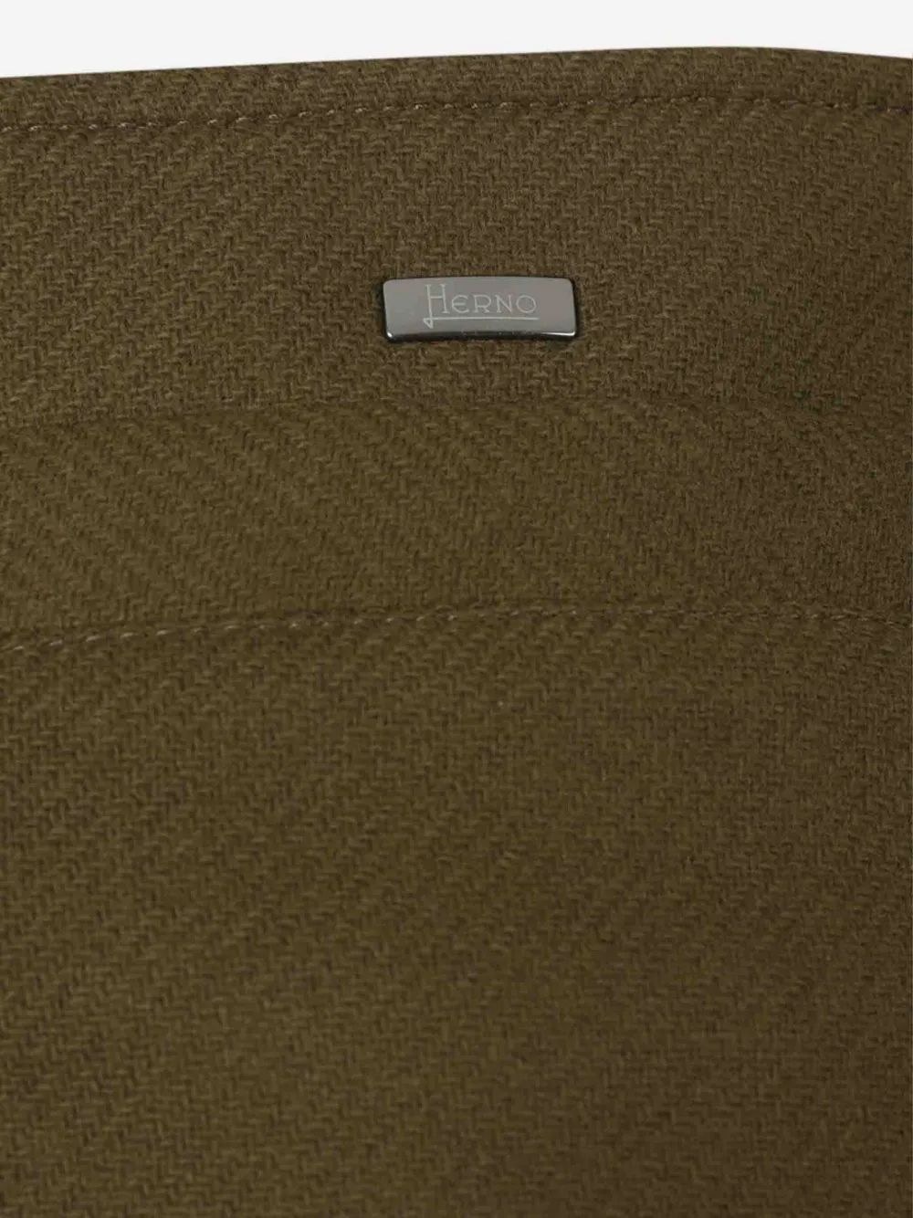 Herno Hooded Drawstring Coat In Brown