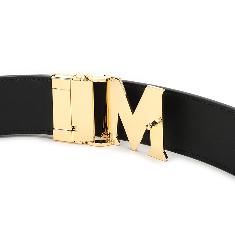 Mcm Claus M Reversible Belt In Visetos In Brown